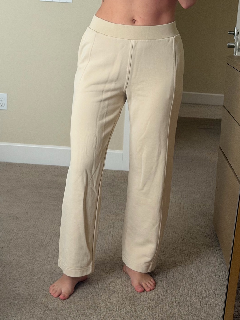 COS Cream Wide-Leg Pull-On Pants